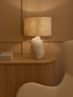 Westwing Collection Lámpara de mesa grande de cerámica Colett