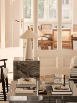 Westwing Collection Lámpara de mesa grande de lino Ilena^ Lámparas De Mesa|Lámparas De Techo