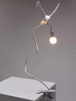 SELETTI Lámpara de mesa grande regulable con pinza Sparrow^ Lámparas De Mesa|Lámparas De Techo