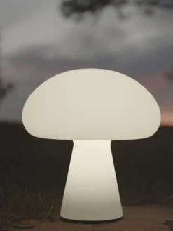 GUBI Lámpara de mesa LED con USB regulable Obello, portátil