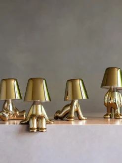 Qeeboo Lámpara de mesa LED pequeña regulable Golden Brothers Tom^ Lámparas De Mesa|Lámparas De Techo