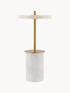 UMAGE Lámpara de mesa LED pequeña regulable de mármol Asteria, portátil