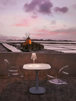 Kartell Lámpara de mesa LED regulable Big Battery, Al 37 cm^ Lámparas De Mesa De Exterior|Lámparas De Techo