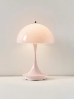 Louis Poulsen Lámpara de mesa LED regulable Panthella de diseño Verner Panton, 24 cm, portátil