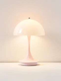 Louis Poulsen Lámpara de mesa LED regulable Panthella de diseño Verner Panton, 24 cm, portátil