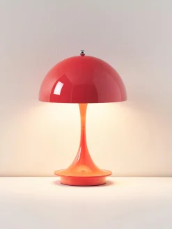 Louis Poulsen Lámpara de mesa LED regulable Panthella de diseño Verner Panton, 24 cm, portátil^ Lámparas De Mesa|Lámparas De Techo