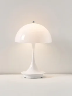 Louis Poulsen Lámpara de mesa LED regulable Panthella de diseño Verner Panton, 24 cm, portátil^ Lámparas De Mesa De Exterior|Lámparas De Mesa