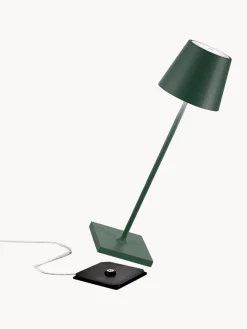 Zafferano Lámpara de mesa LED regulable Poldina, portátil