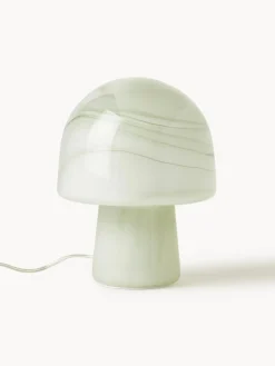 Westwing Collection Lámpara de mesa pequeña con efecto mármol Talia