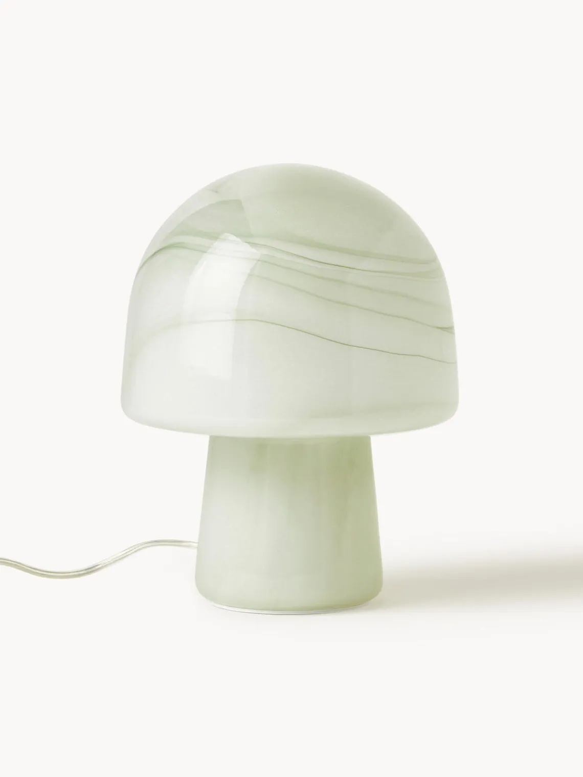 Westwing Collection Lámpara de mesa pequeña con efecto mármol Talia