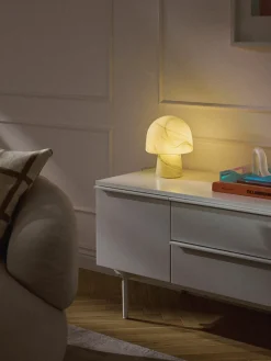 Westwing Collection Lámpara de mesa pequeña con efecto mármol Talia