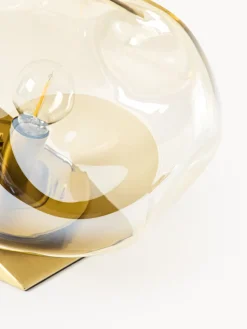 Westwing Collection Lámpara de mesa pequeña de vidrio Amora