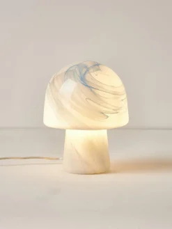 Westwing Collection Lámpara de mesa pequeña en look mármol Talia^ Lámparas De Mesa|Lámparas De Techo