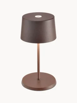 Zafferano Lámpara de mesa pequeña LED regulable Olivia Pro, portátil