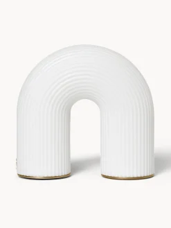 Ferm Living Lámpara de mesa pequeña LED regulable con estructura acanalada, portátil^ Lámparas De Mesa|Lámparas De Techo