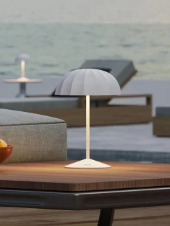 sompex Lámpara de mesa pequeña para exterior LED regulable Ombrellino, portátil