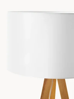 Westwing Collection Lámpara de pie con pantalla de madera maciza Jake