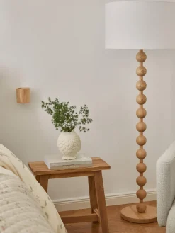 Westwing Collection Lámpara de pie de madera Shona