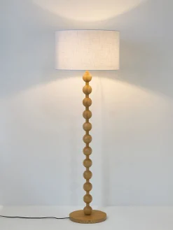 Westwing Collection Lámpara de pie de madera Shona