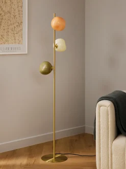 Westwing Collection Lámpara de pie de vidrio opalino Josie^ Lámparas De Pie|Lámparas De Techo