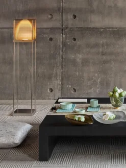 Armani Casa Lámpara de pie pequeña LED regulable Miya