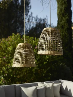 NewGarden Lámpara de techo artesanal regulable LED Positano, portátil