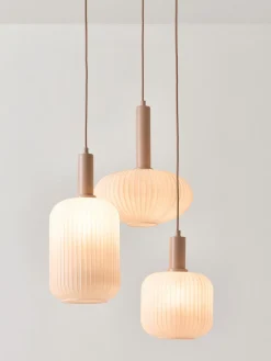 Westwing Collection Lámpara de techo cluster de vidrio opalino Candela 2