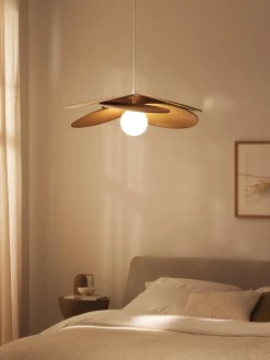 Westwing Collection Lámpara de techo con adornos de fibras naturales Milani