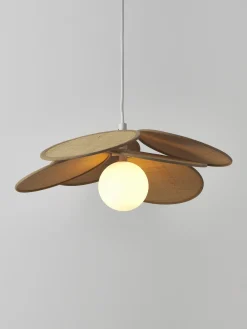 Westwing Collection Lámpara de techo con adornos de fibras naturales Milani