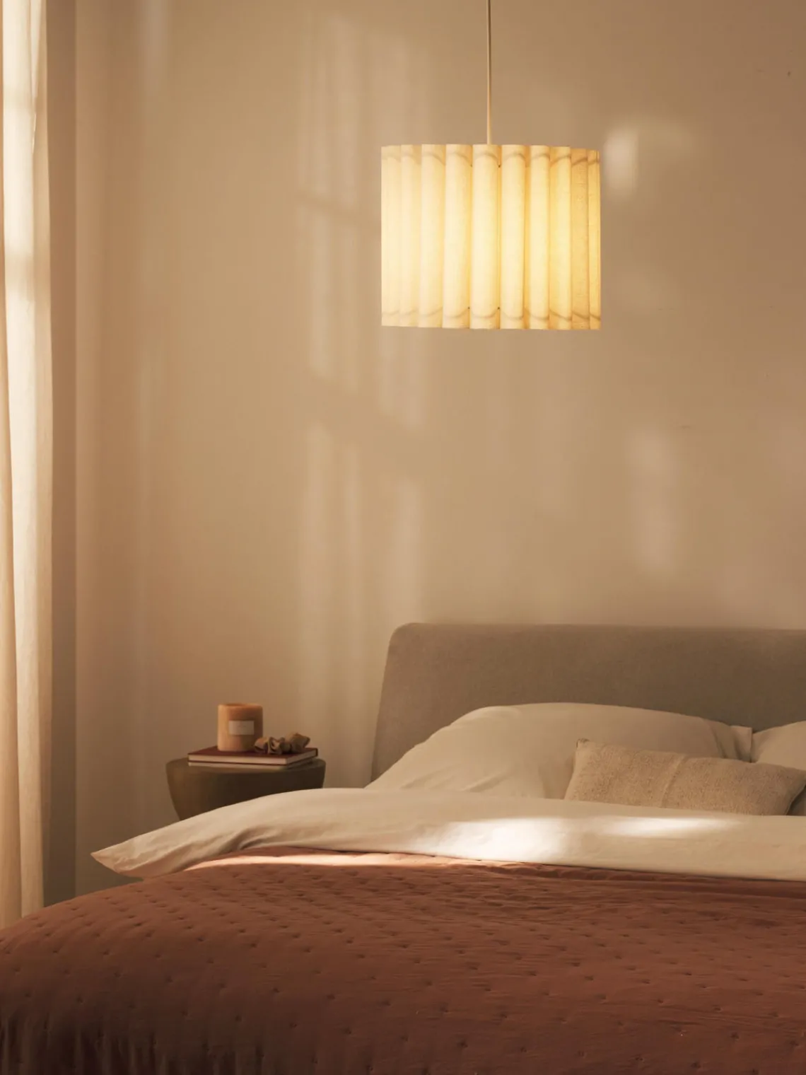 Westwing Collection Lámpara de techo de lino Lucina