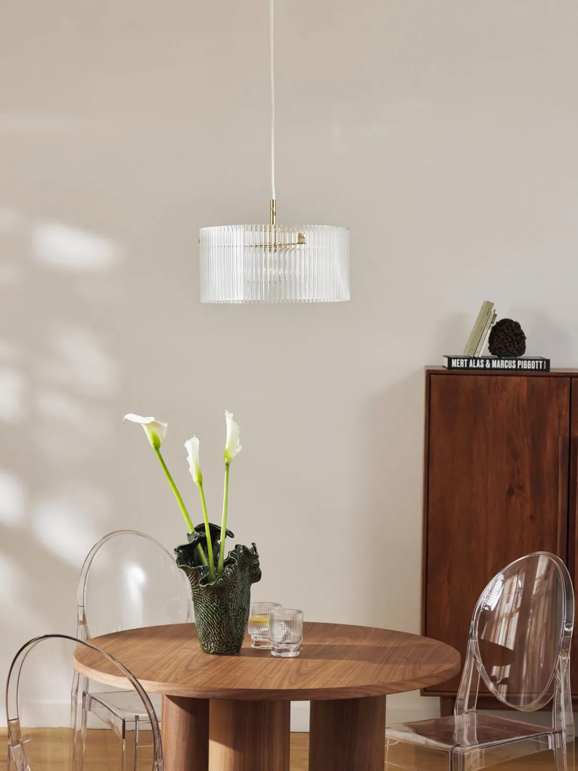 Westwing Collection Lámpara de techo de vidrio acanalado Emmi^ Lámparas De Techo|Lámparas De Techo