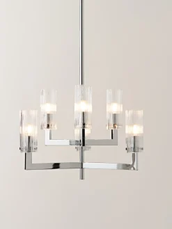 Westwing Collection Lámpara de techo de vidrio estriado Emmi