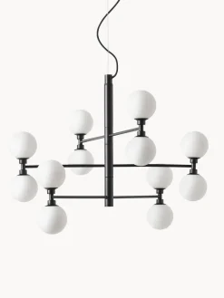 Westwing Collection Lámpara de techo grande de vidrio opalino Grover