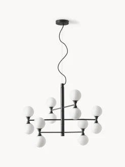 Westwing Collection Lámpara de techo grande de vidrio opalino Grover