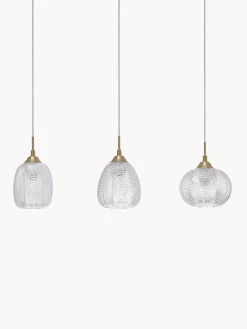 Nova Luce Lámpara de techo grande de vidrio satinado Vario