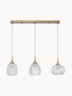 Nova Luce Lámpara de techo grande de vidrio satinado Vario