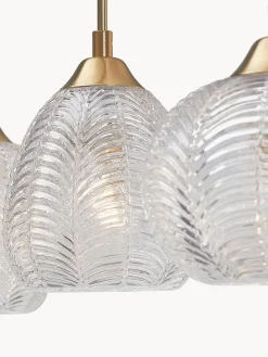 Nova Luce Lámpara de techo grande de vidrio satinado Vario