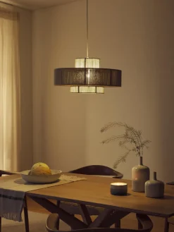 Westwing Collection Lámpara de techo grande de lino Lace^ Lámparas De Techo|Lámparas De Techo