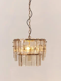 Westwing Collection Lámpara de techo grande de vidrio Cersei