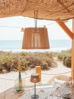 NewGarden Lámpara de techo LED regulable para exterior Okinawa, con control remoto