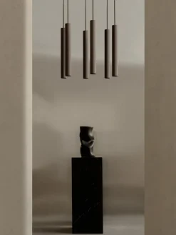 Audo Copenhagen Lámpara de techo pequeña con superficie acanalada Tubulaire, 48 cm