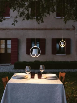 Zafferano Lámpara de techo pequeña LED para exterior regulable Poldina