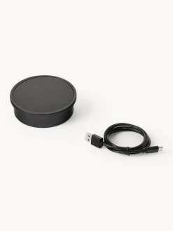 Westwing Collection Lámpara LED solar para interior/exterior con pantalla de ratán Kyra