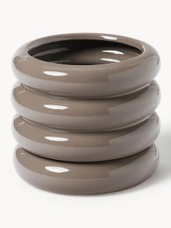 Westwing Collection Maceta de gres pequeña Rudi, 16 cm^ Maceteros|Jarrones