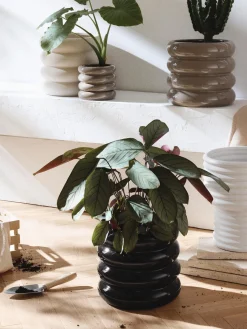 Westwing Collection Maceta de gres Rudi, 30 cm