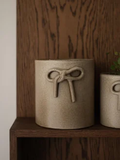 DBKD Macetero de cerámica Bow, 14 cm^ Maceteros|Jarrones