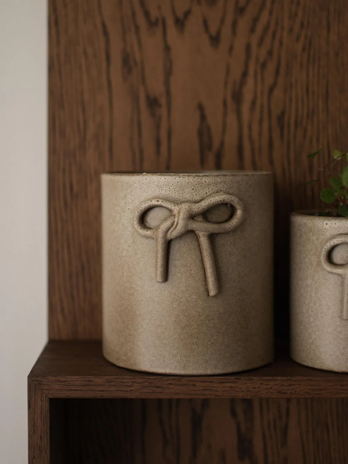 DBKD Macetero de cerámica Bow, 14 cm^ Maceteros|Jarrones