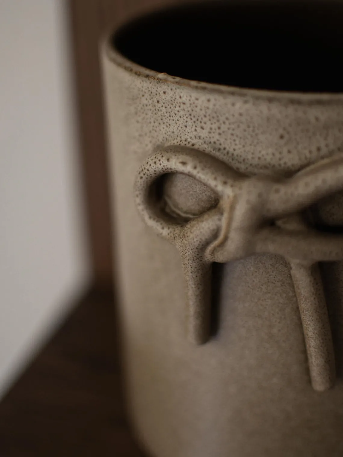 DBKD Macetero de cerámica Bow, 14 cm^ Maceteros|Jarrones