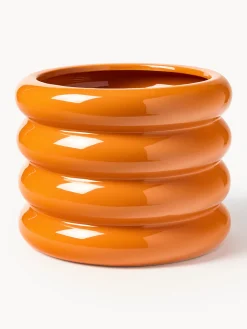 Westwing Collection Macetero de gres Rudi, 23 x 4 cm^ Maceteros|Jarrones