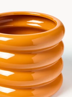 Westwing Collection Macetero de gres Rudi, 23 x 4 cm^ Maceteros|Jarrones